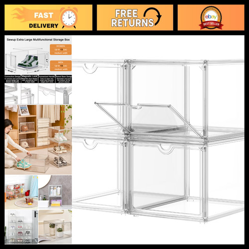 Stackable clear shoe storage - stackable,